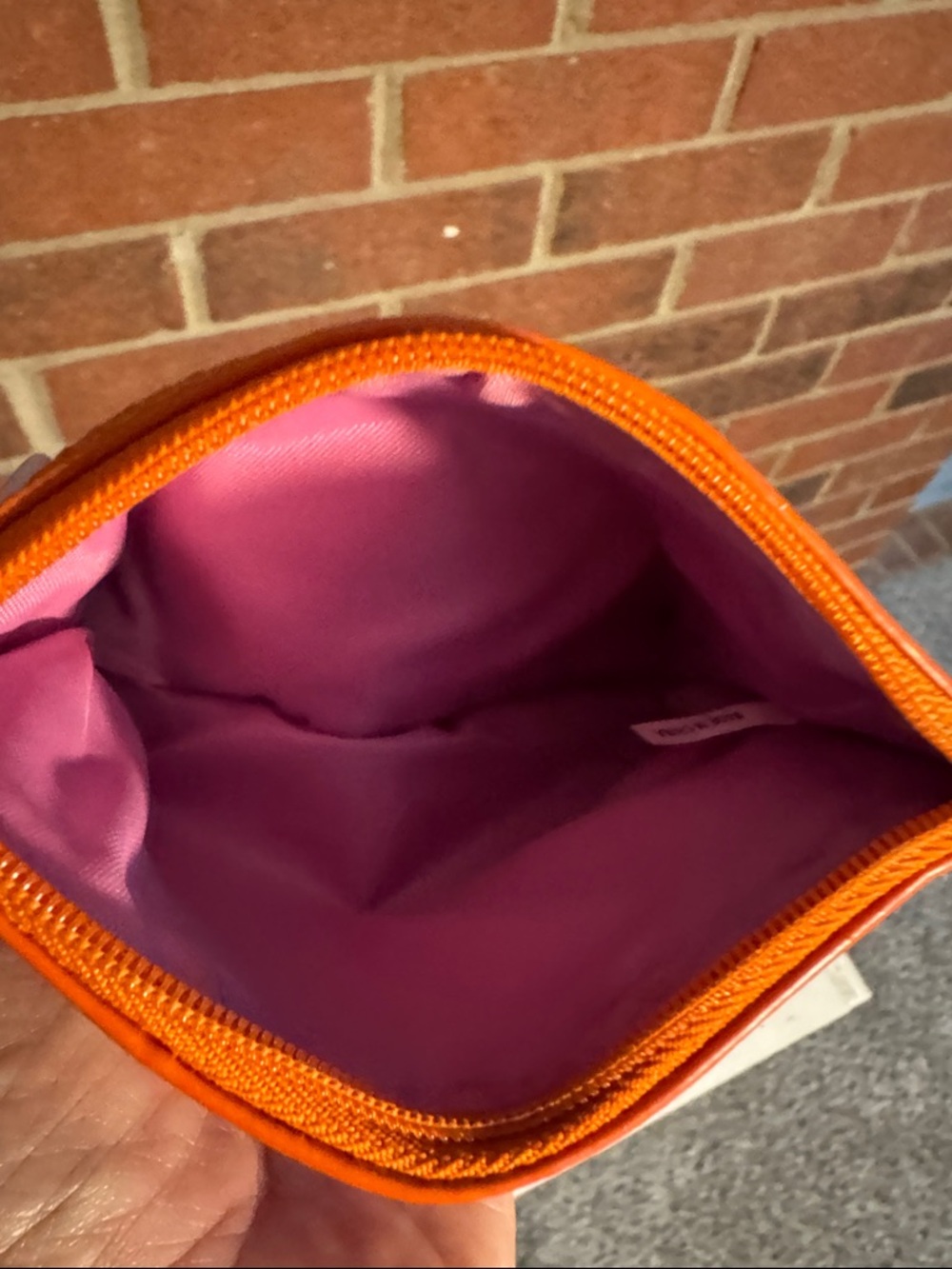 Baekgaard Pink & Orange Zip Coin Zipper Pouch - Picture 5 of 9